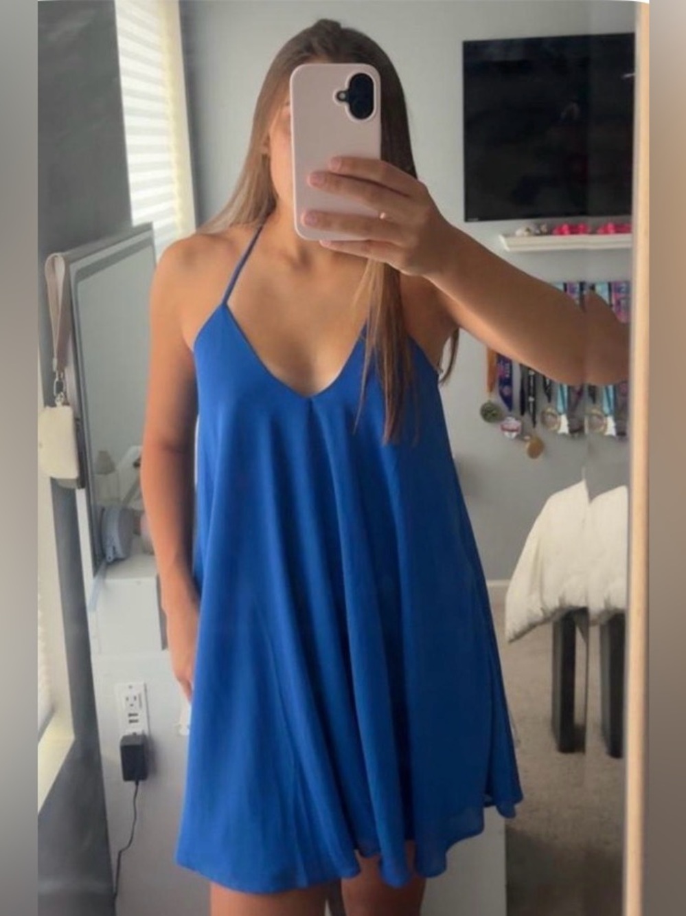 Hayden Electric Blue Halter Dress
